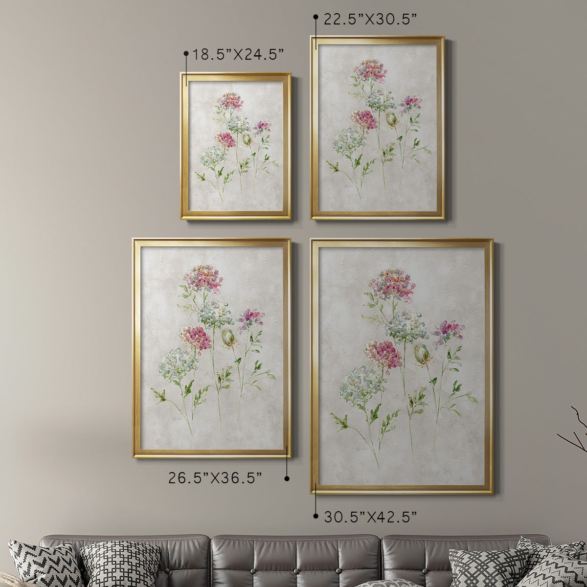 Soft Lace II - Modern Framed Canvas Print