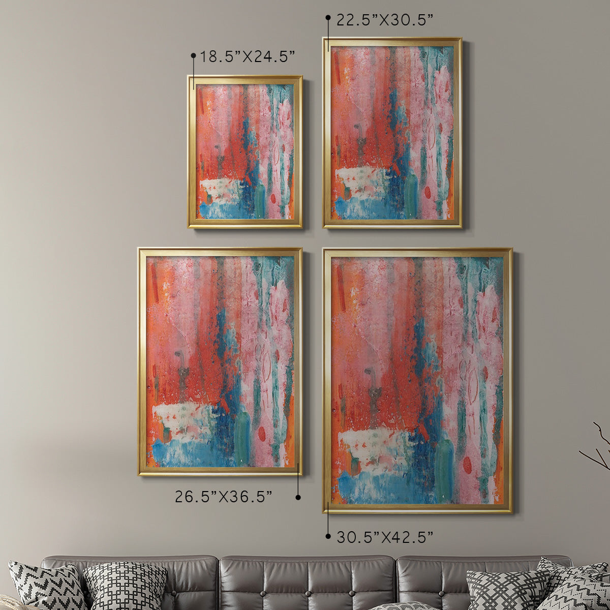 Spring Step I - Modern Framed Canvas Print