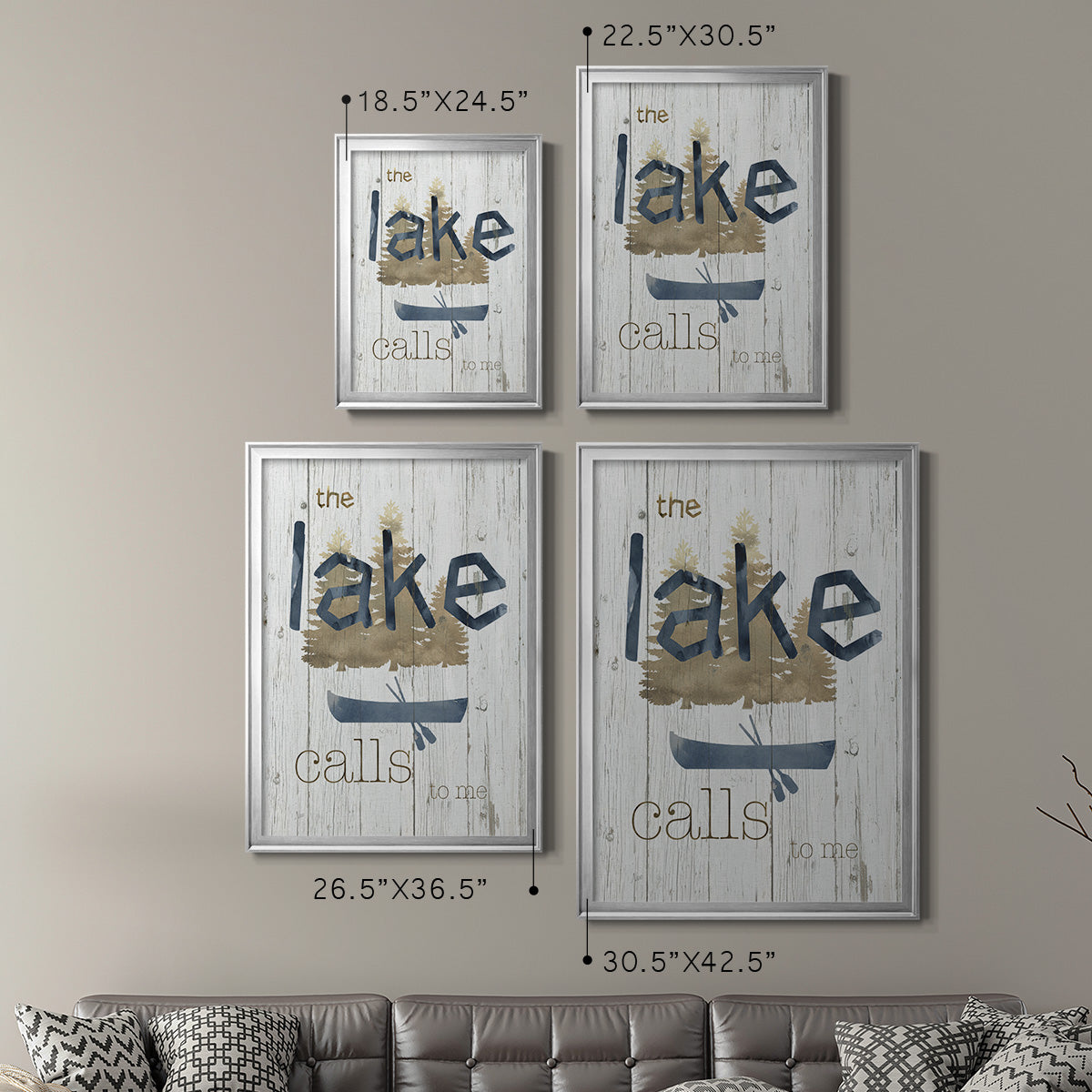Lake Calls Me - Modern Framed Canvas Print