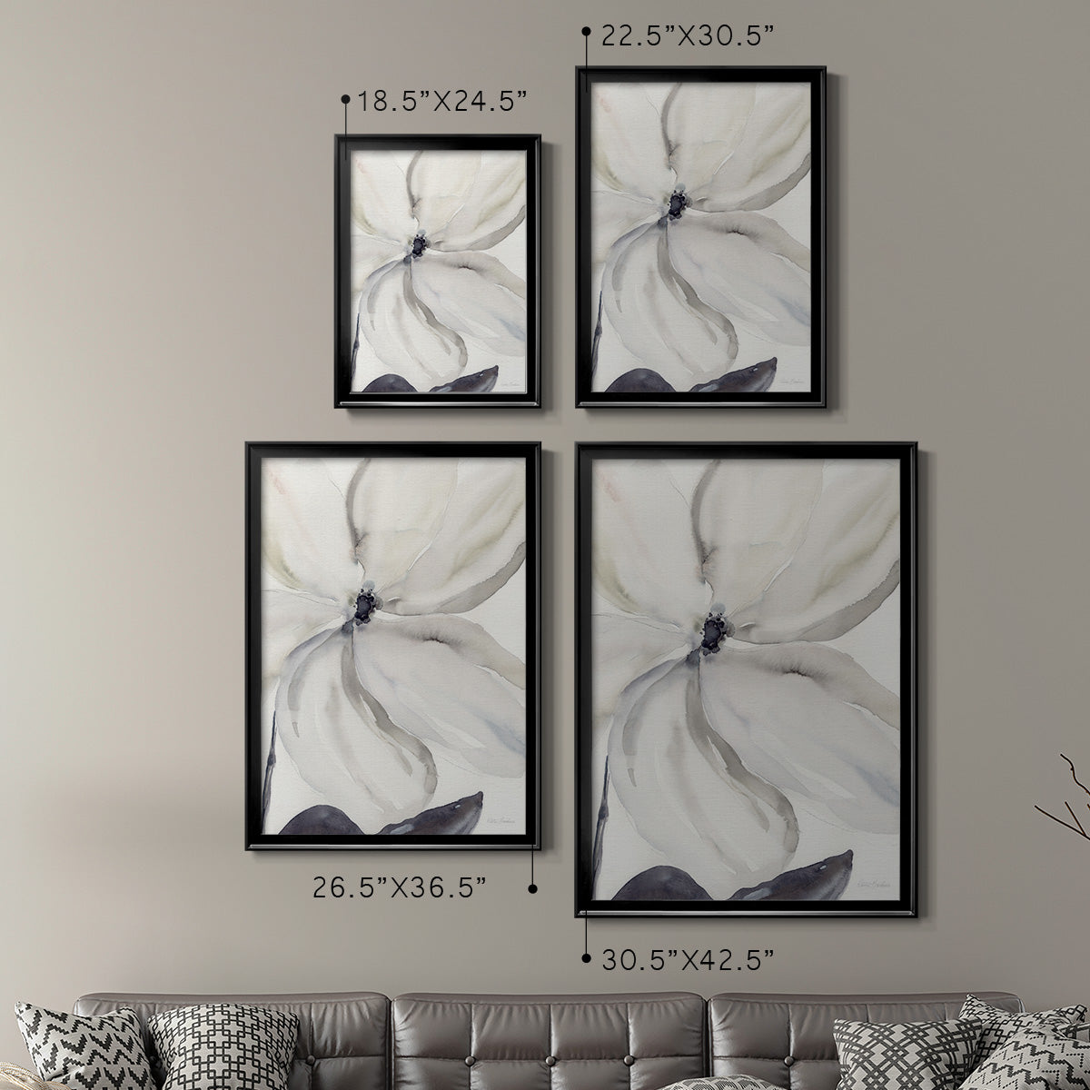 Daybreak Bloom I - Modern Framed Canvas Print
