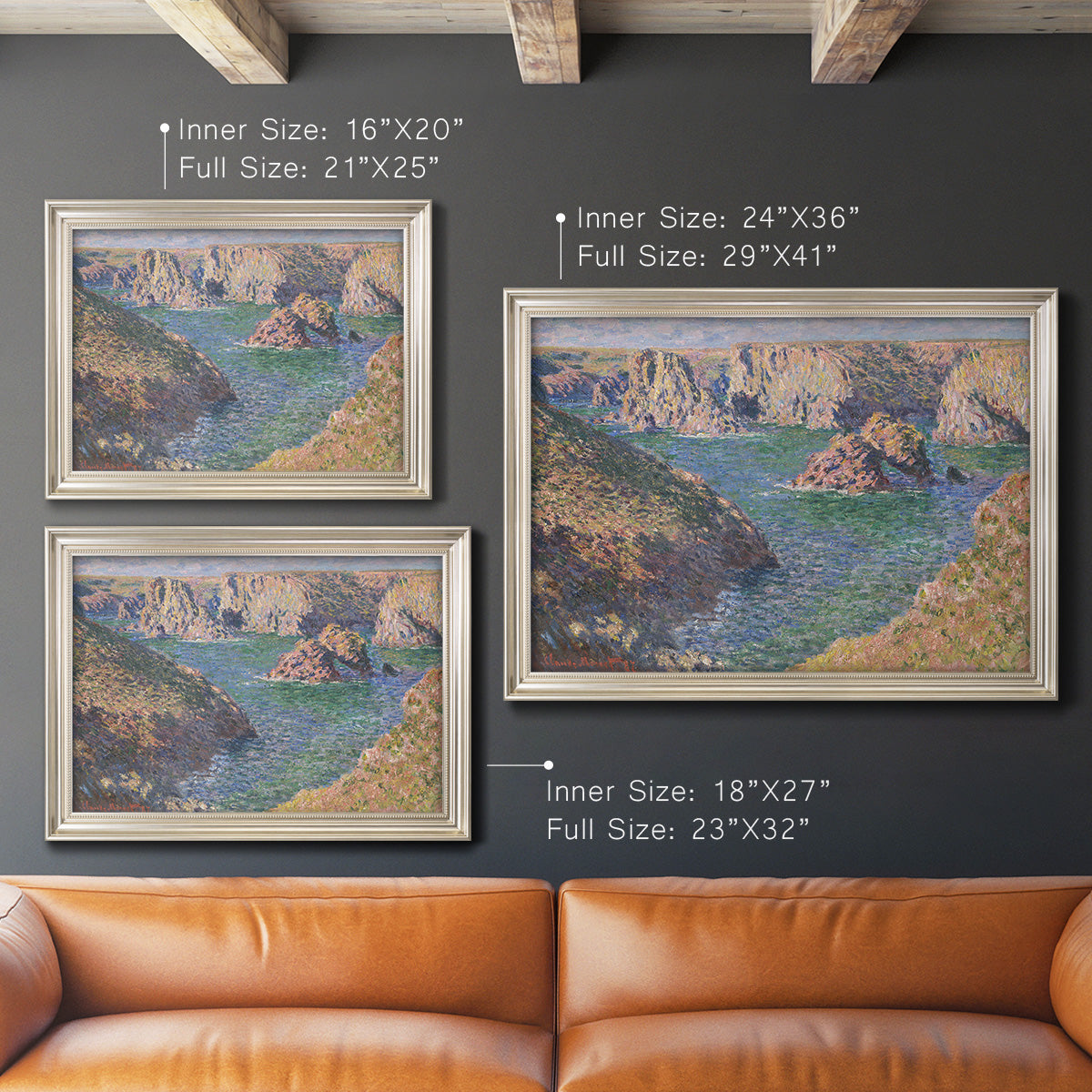 Port-Domois, Belle-Isle - Ornate Framed Canvas Print