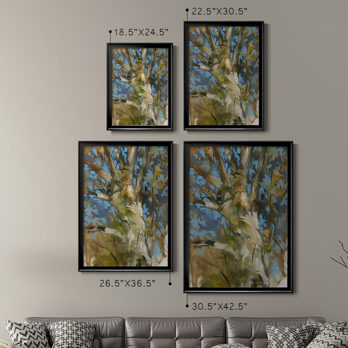 Oak Tree - Modern Framed Canvas Print