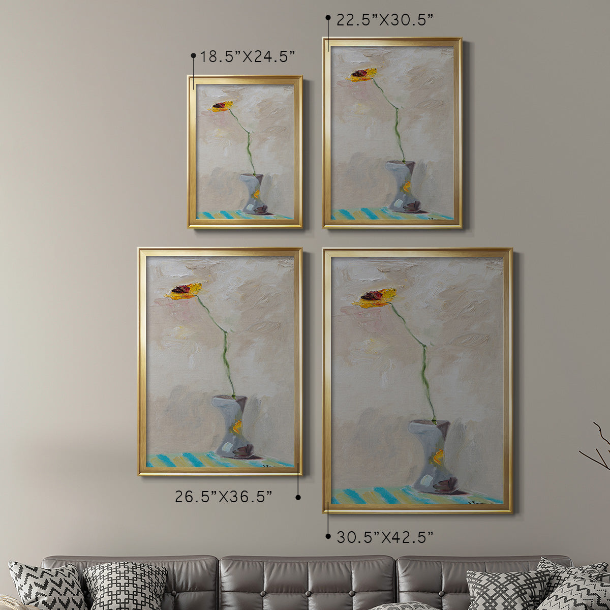Single & Ready to Mingle - Modern Framed Canvas Print