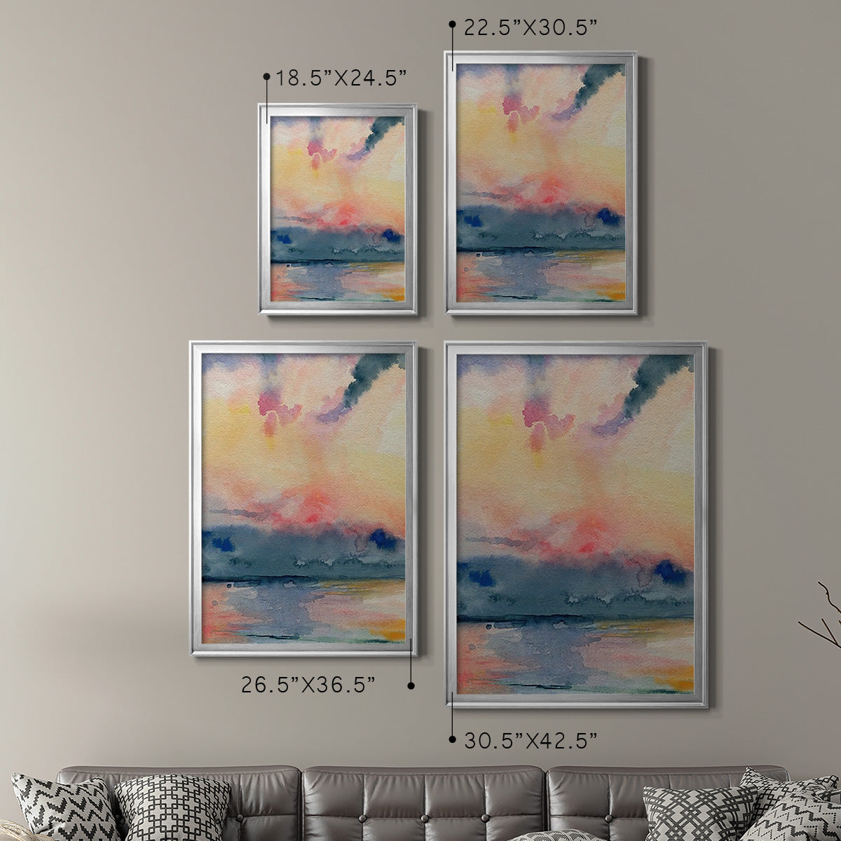 Prism Seascape II - Modern Framed Canvas Print