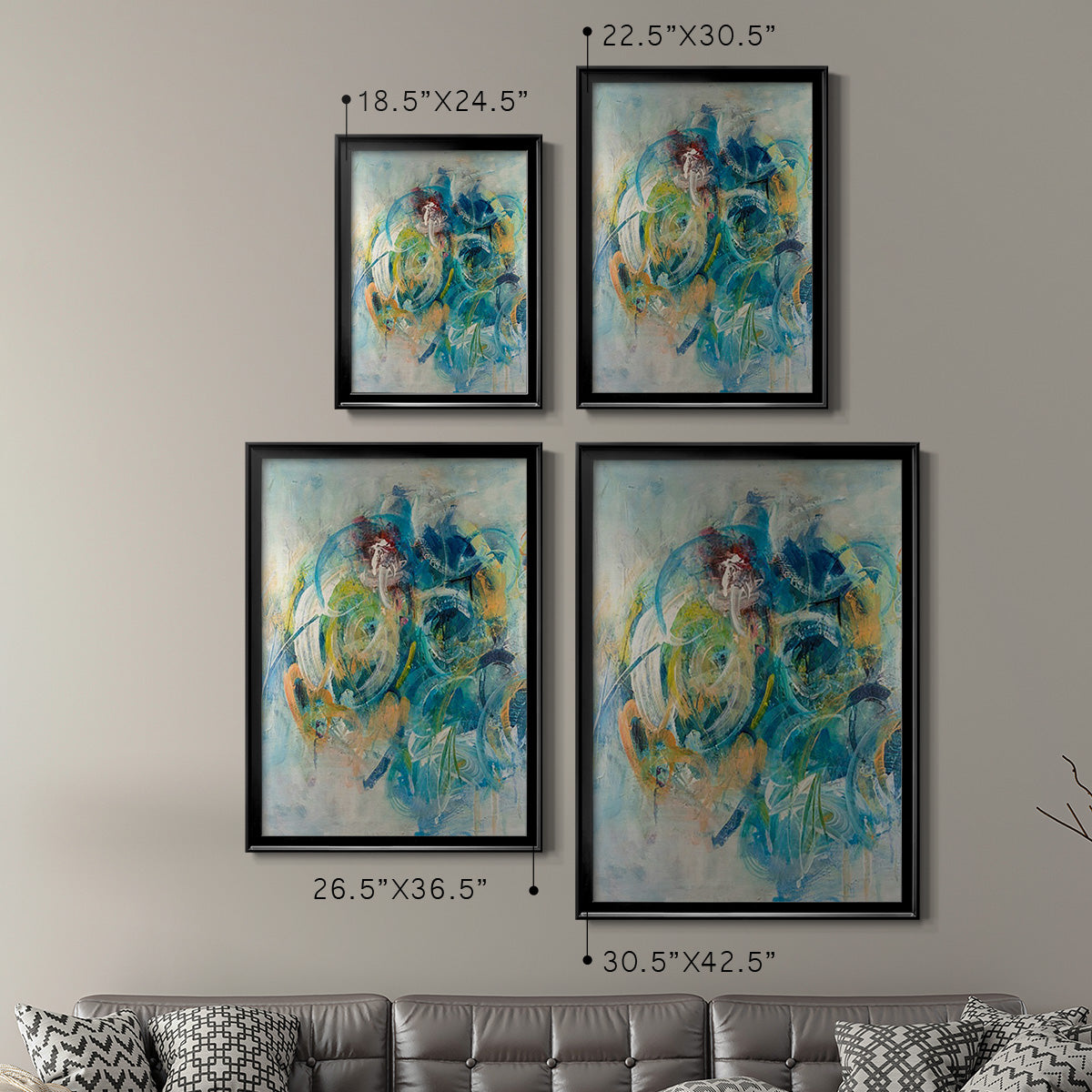 Silent Energy II - Modern Framed Canvas Print