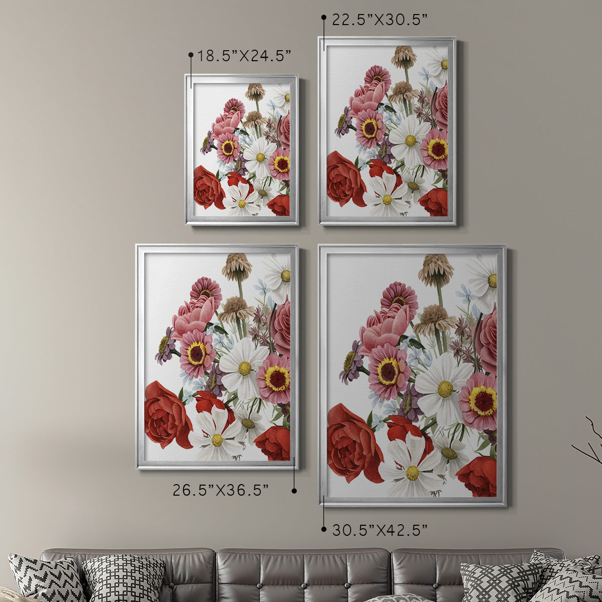 Modern Arrangement II - Modern Framed Canvas Print