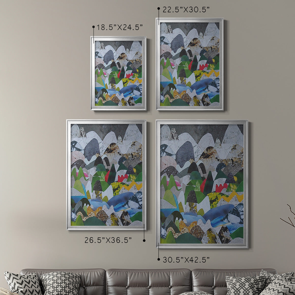 High Sierras - Modern Framed Canvas Print