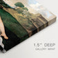 Canvas art print of a nude woman reclining asleep in open landscape with soft hills behind, highlighting texture and gallery-wrapped edges