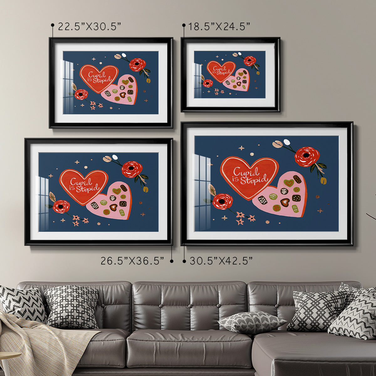 Happy Galentine II Premium Framed Print - Ready to Hang