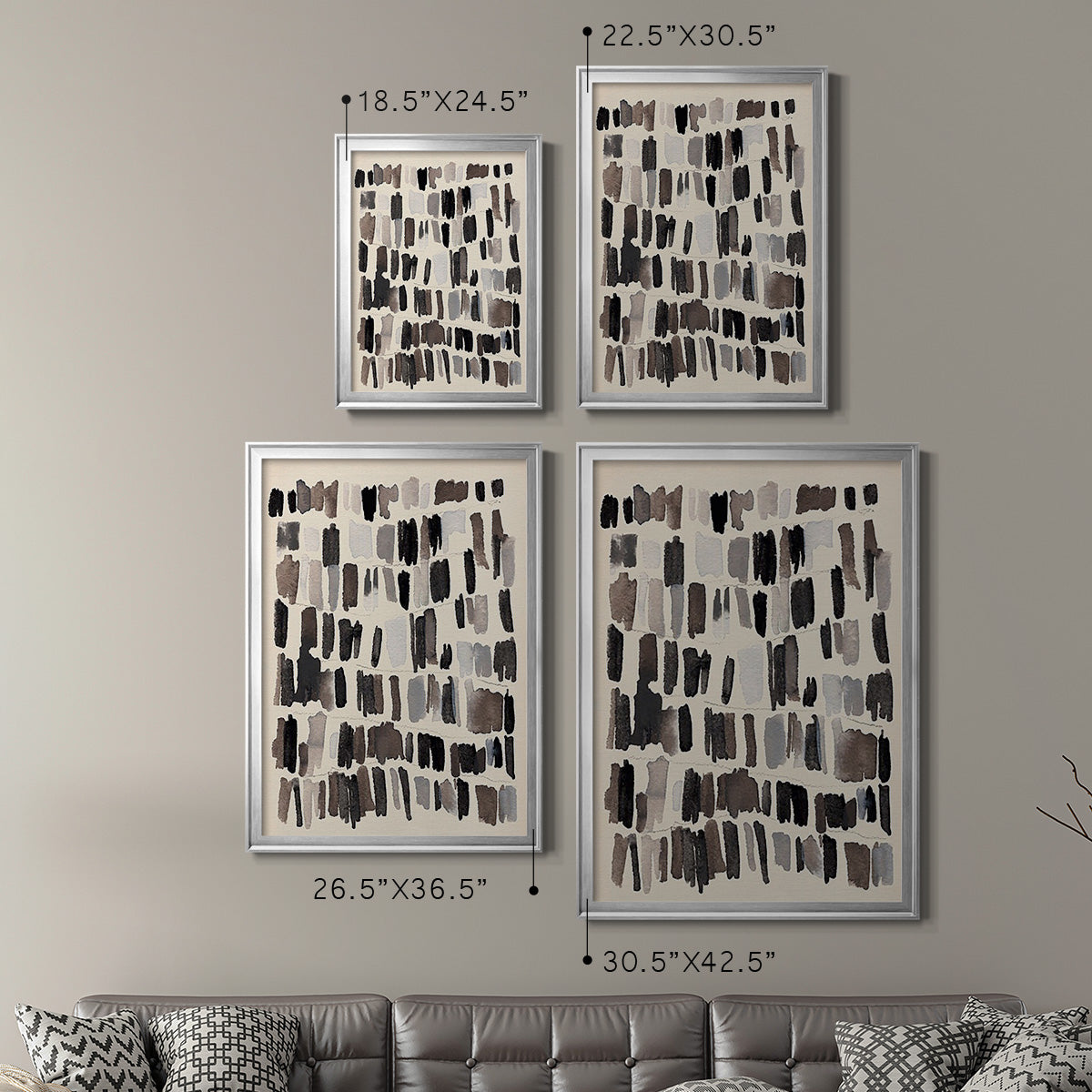 Chalk and Flint IV - Modern Framed Canvas Print
