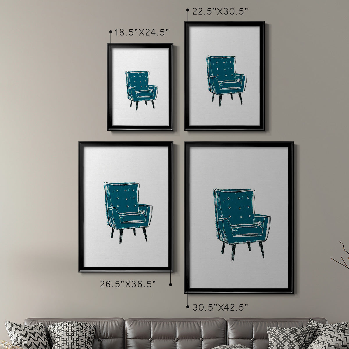 Take a Seat VII - Modern Framed Canvas Print