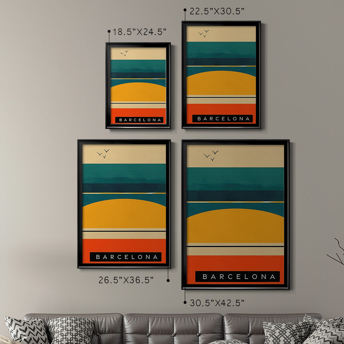 Summer Abroad II - Modern Framed Canvas Print