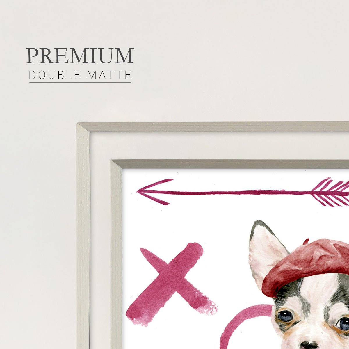 Puppy Valentine Collection A Premium Framed Print Double Matboard