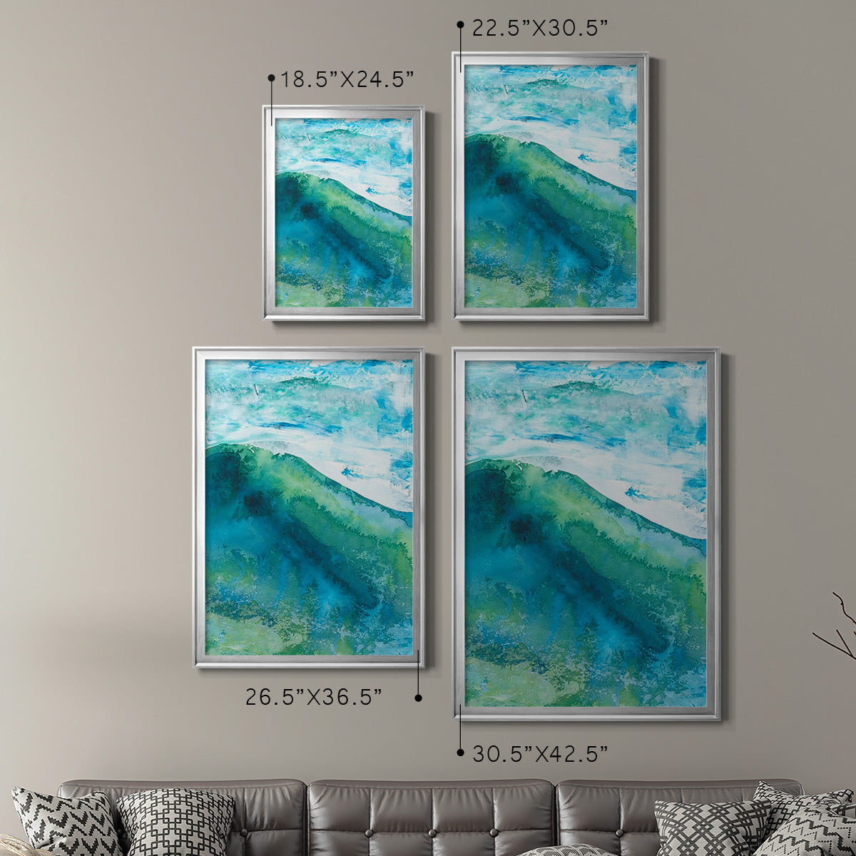 New Air I - Modern Framed Canvas Print