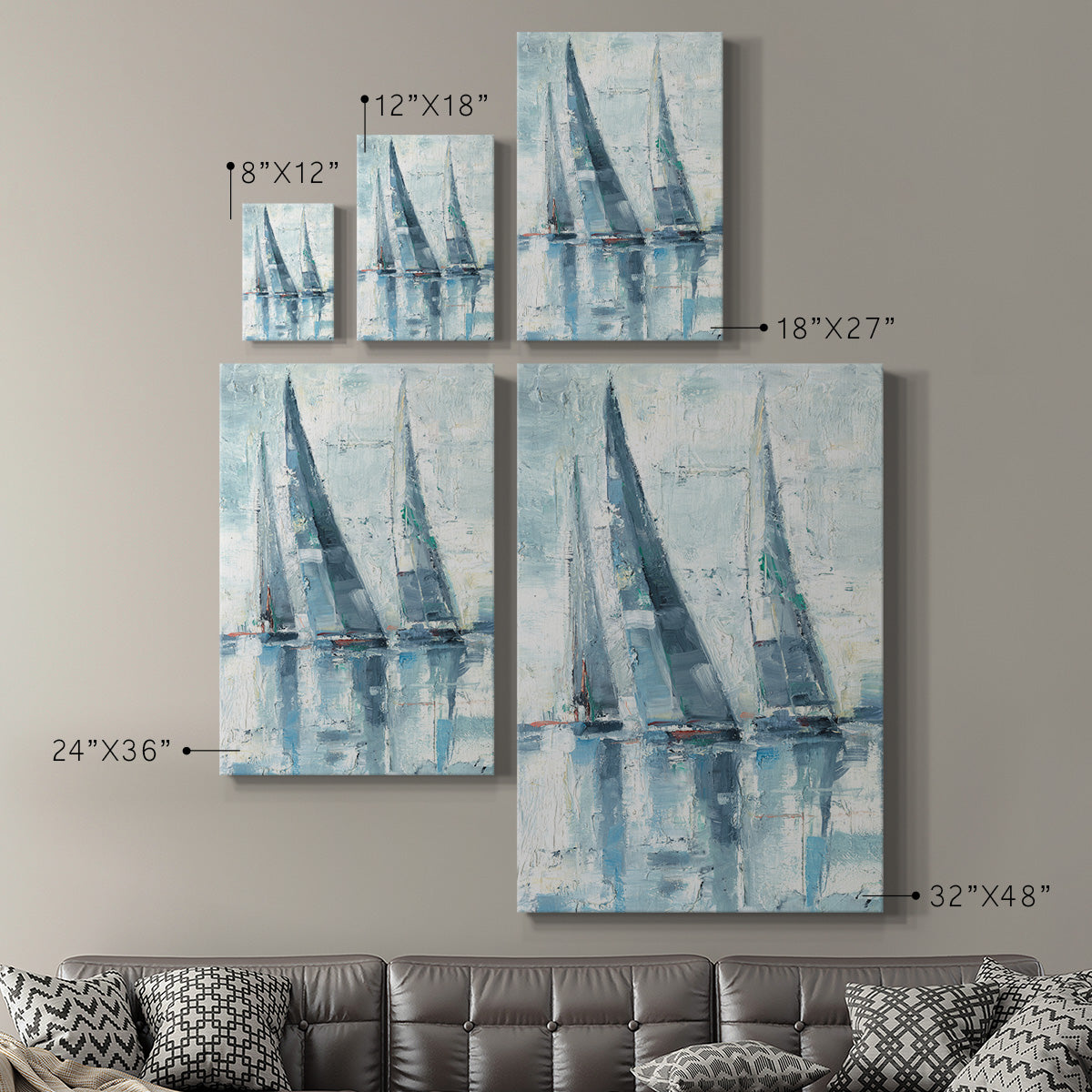 Regatta II Premium Gallery Wrapped Canvas - Ready to Hang