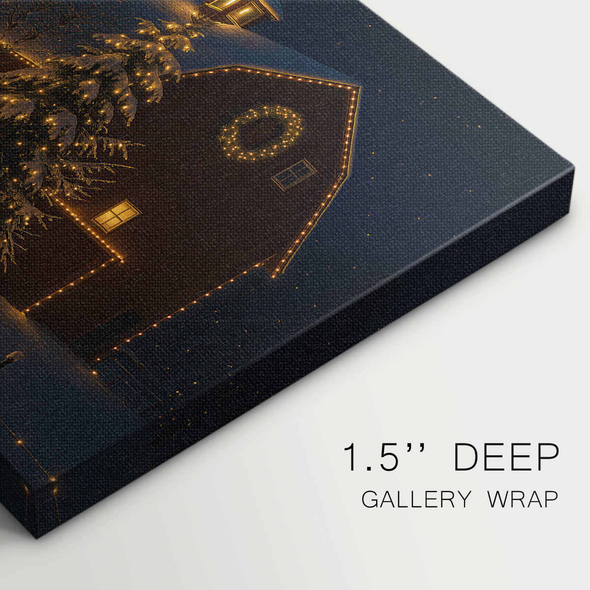 Warm Lantern Snow Blessing - Canvas Art Print