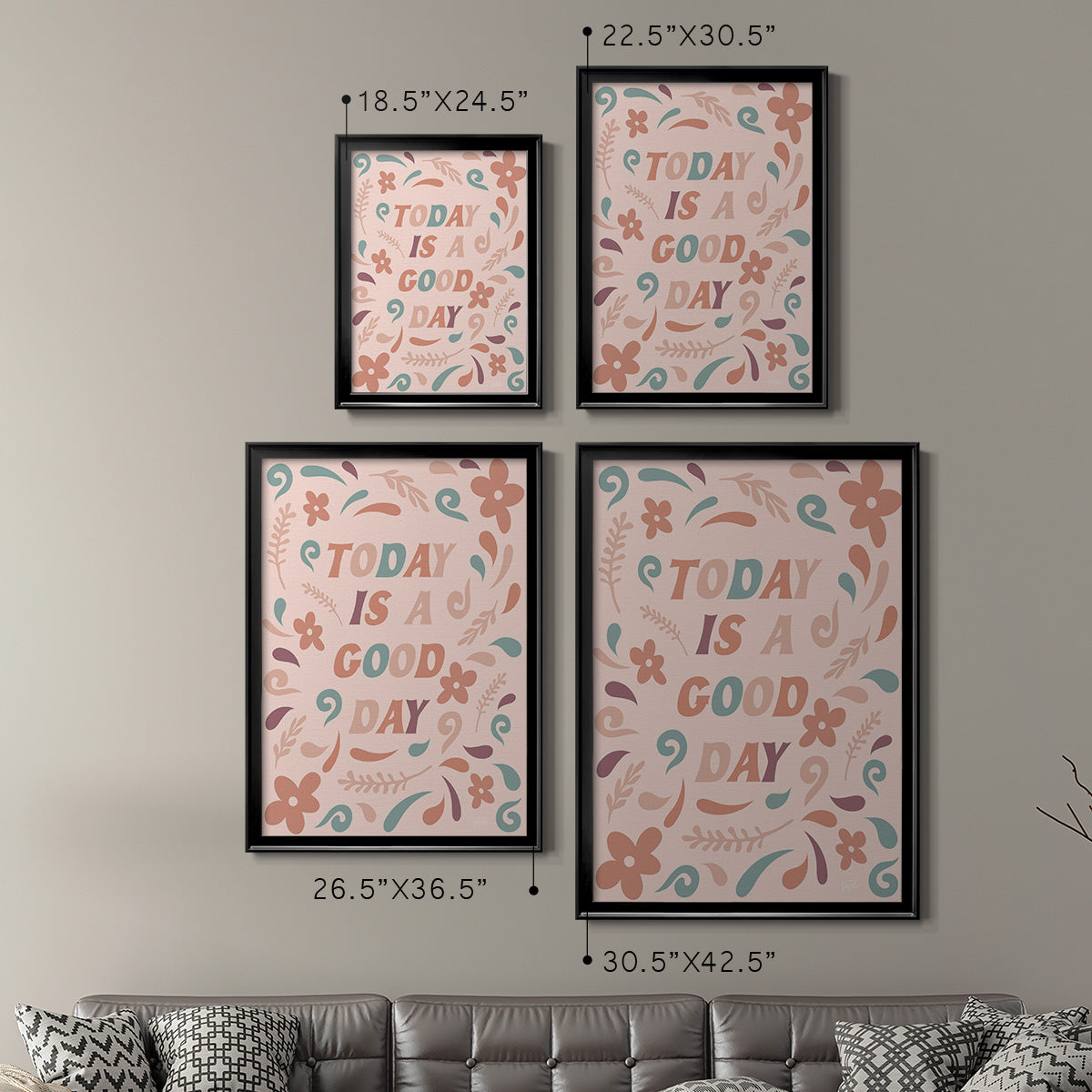 Today is a Good Day - Modern Framed Canvas Print