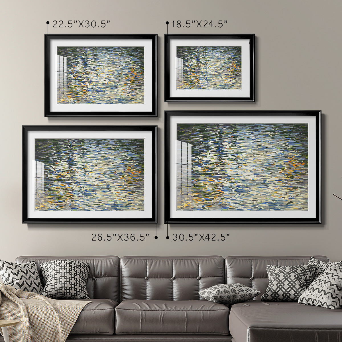 Water Reflections - Modern Framed Art Print