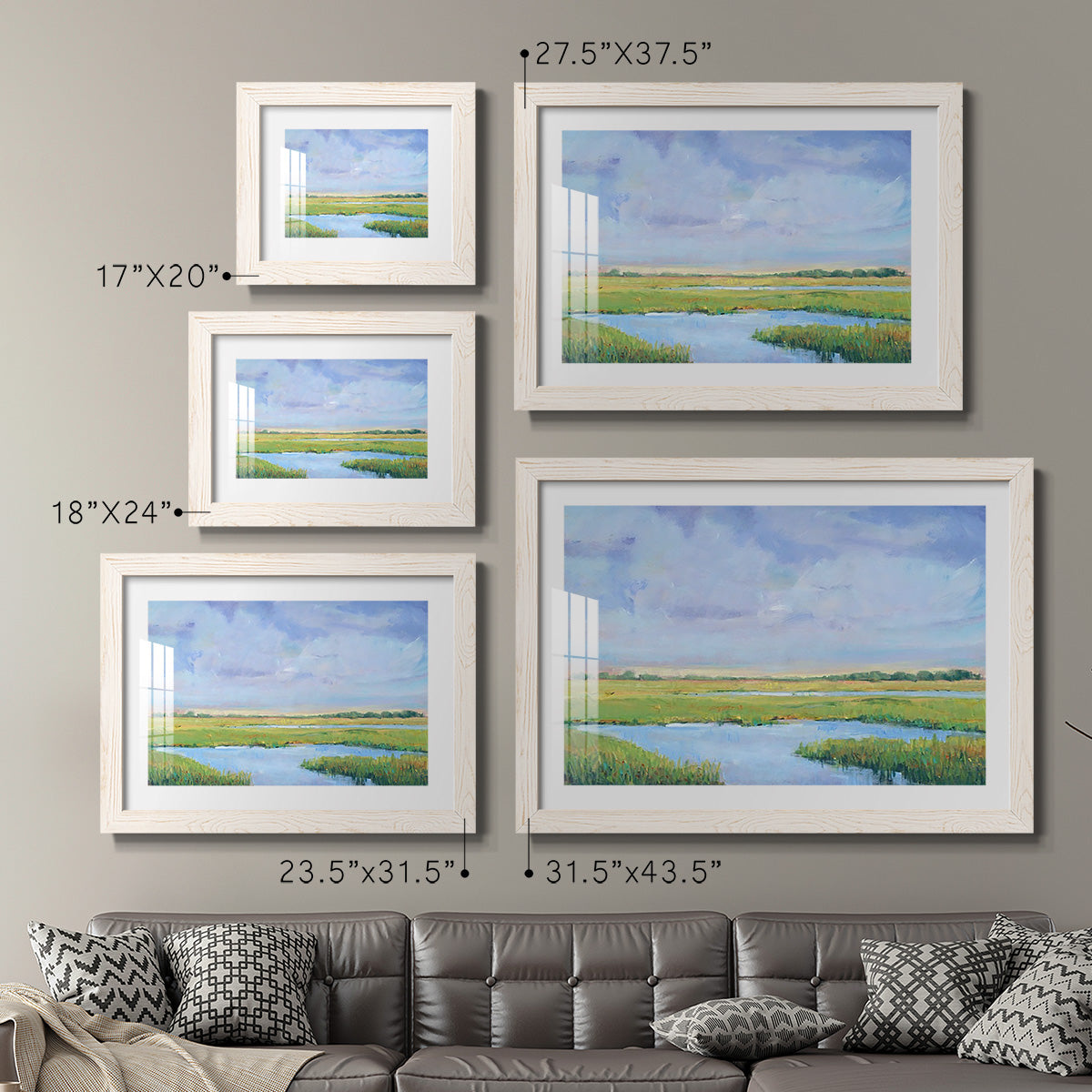 Summer Marsh I - Barnwood Framed Art Print