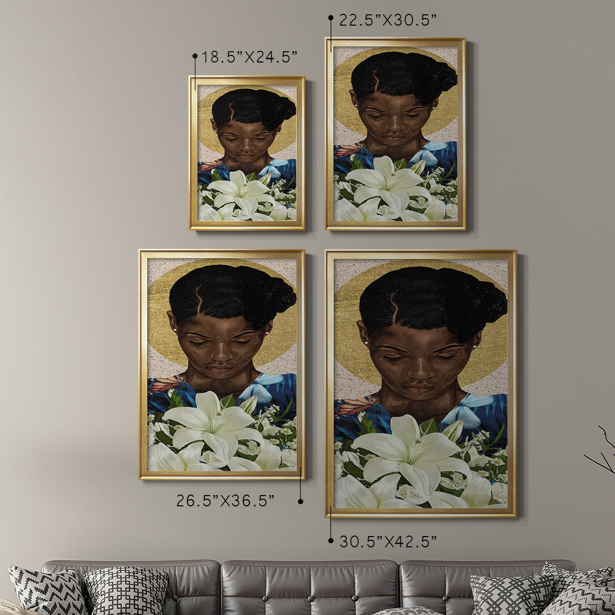 Meditation II - Modern Framed Canvas Print