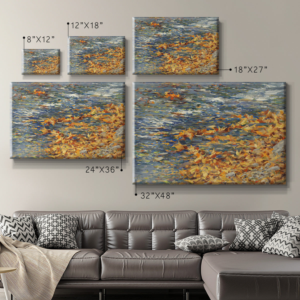 Autumn Creek Premium Gallery Wrapped Canvas - Ready to Hang