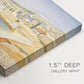 Canvas art print of a jetty extending into coastal water, highlighting texture and gallery-wrapped edges