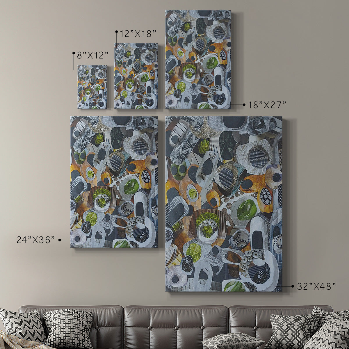 Big Sur Stones and Kelp Premium Gallery Wrapped Canvas - Ready to Hang