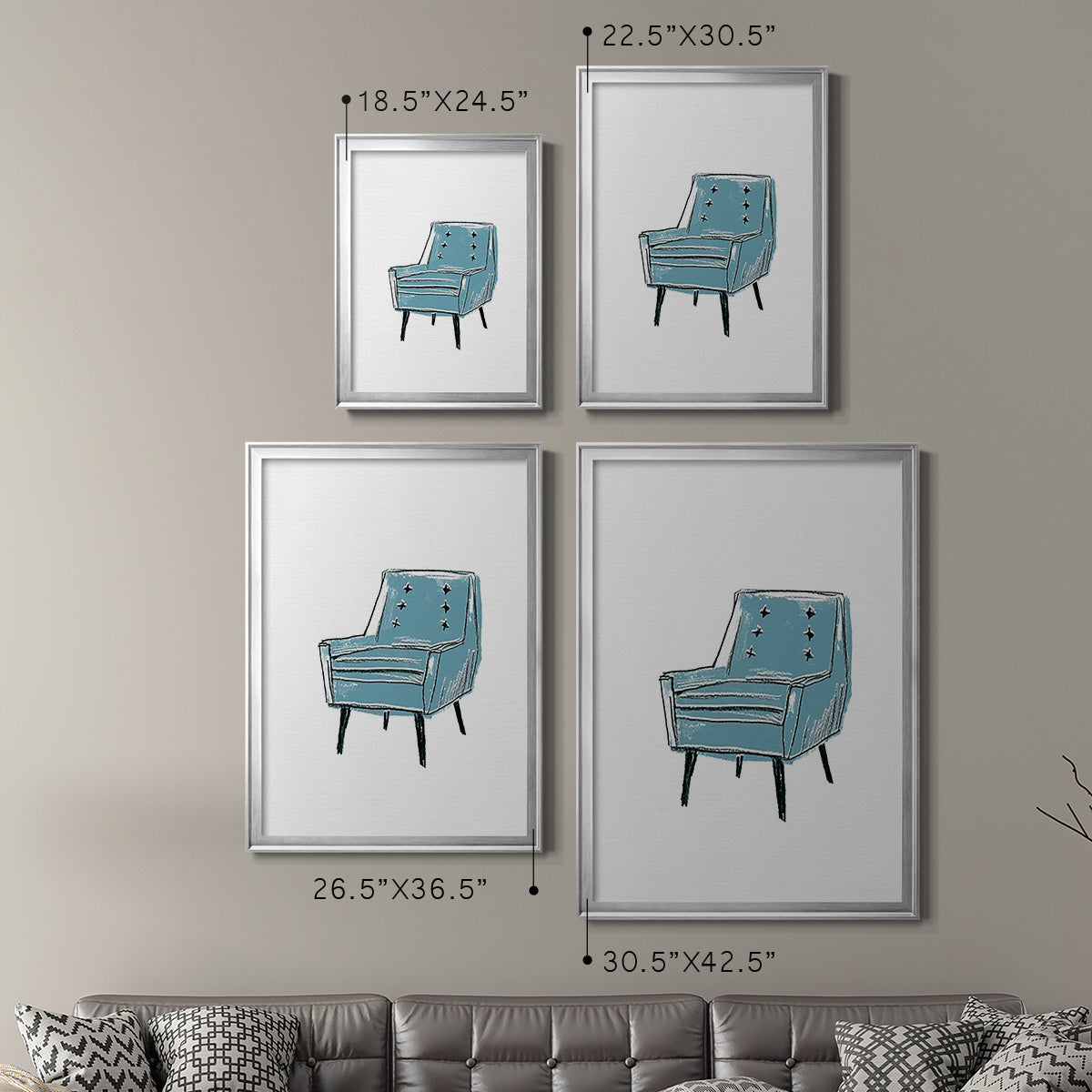 Take a Seat X - Modern Framed Canvas Print