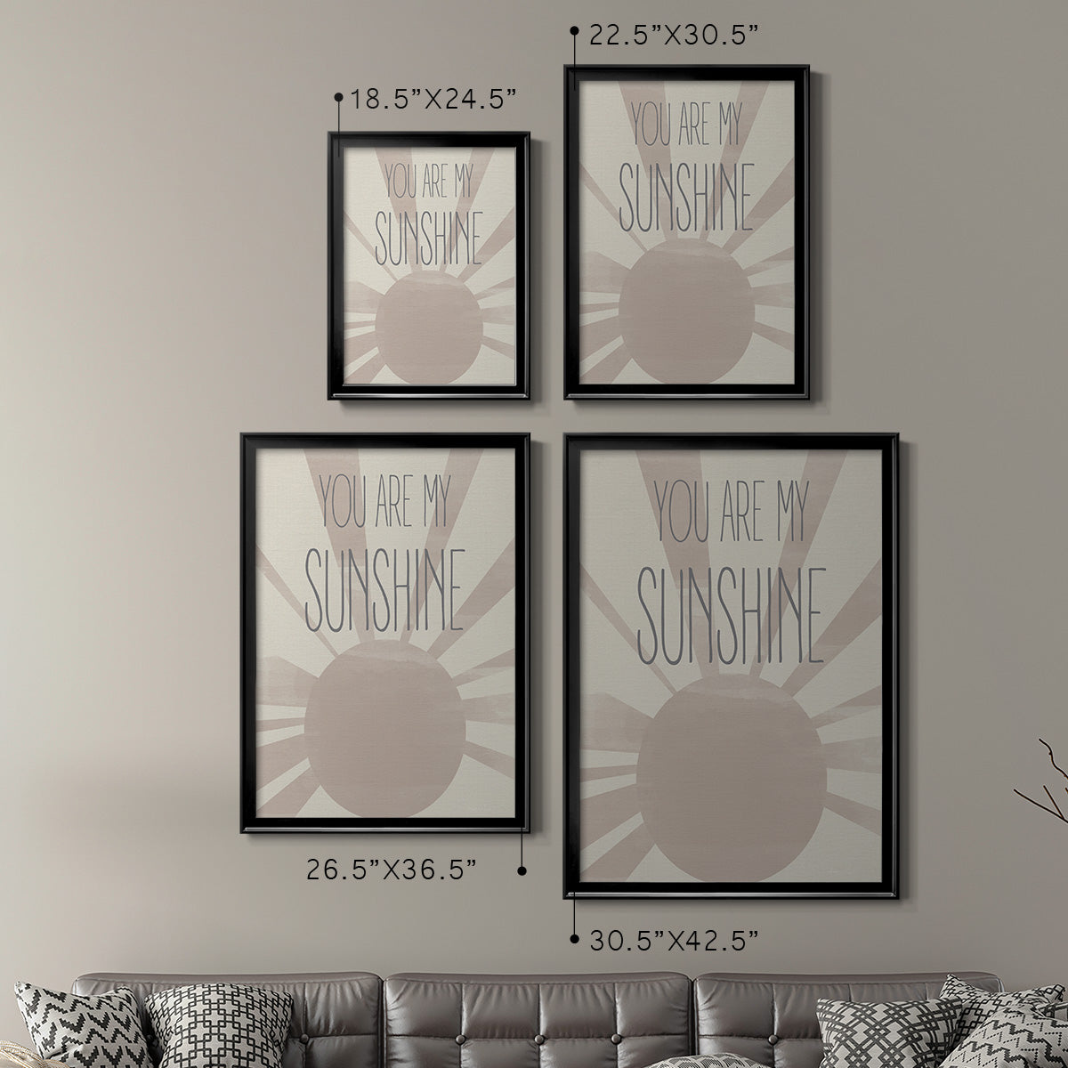 Sunshine - Modern Framed Canvas Print