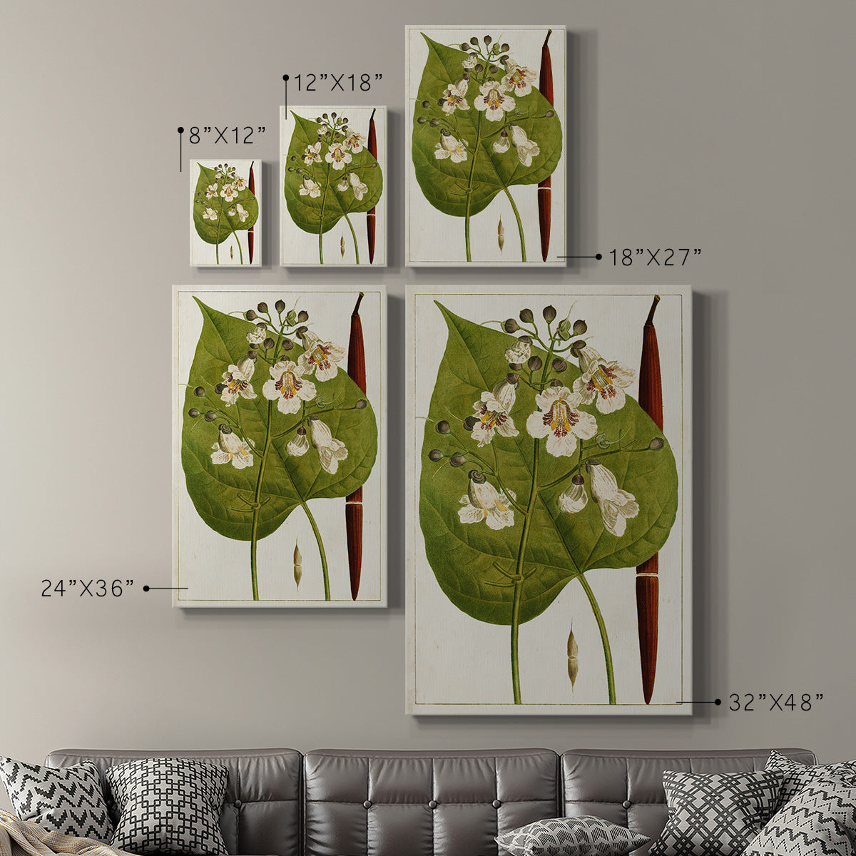 Antique Flowering Trees V Premium Gallery Wrapped Canvas - Ready to Hang