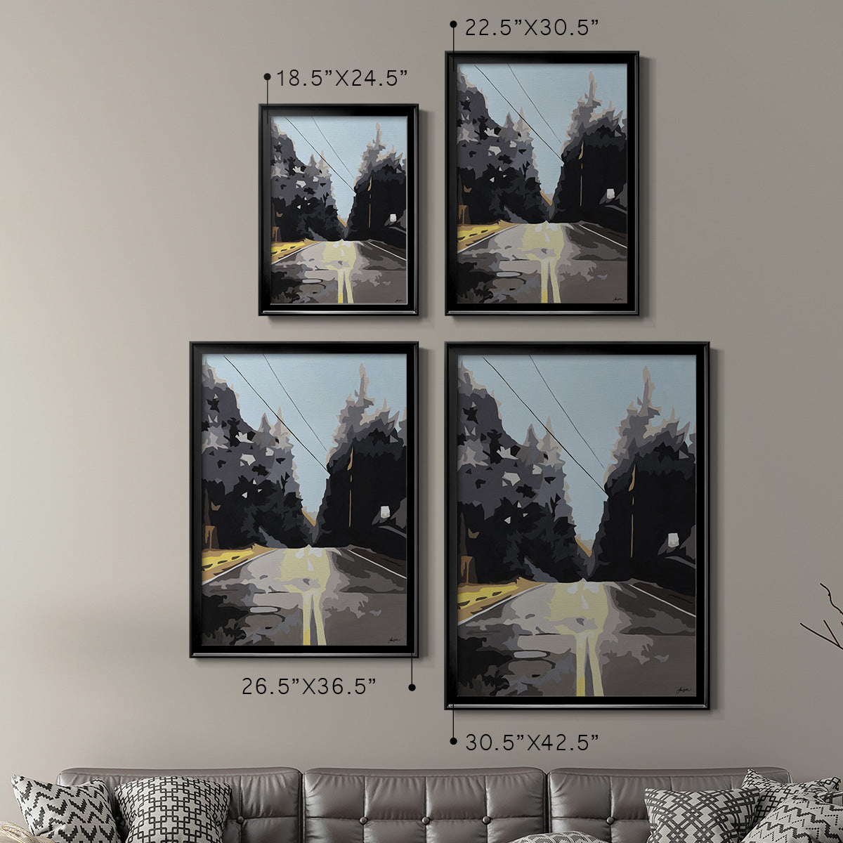 The Road Less Traveled - Modern Framed Canvas Print