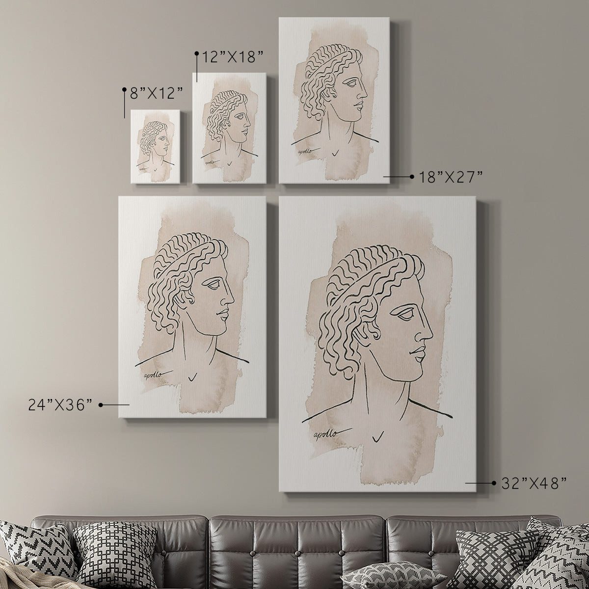 Greek Busts IV - Canvas Art Print
