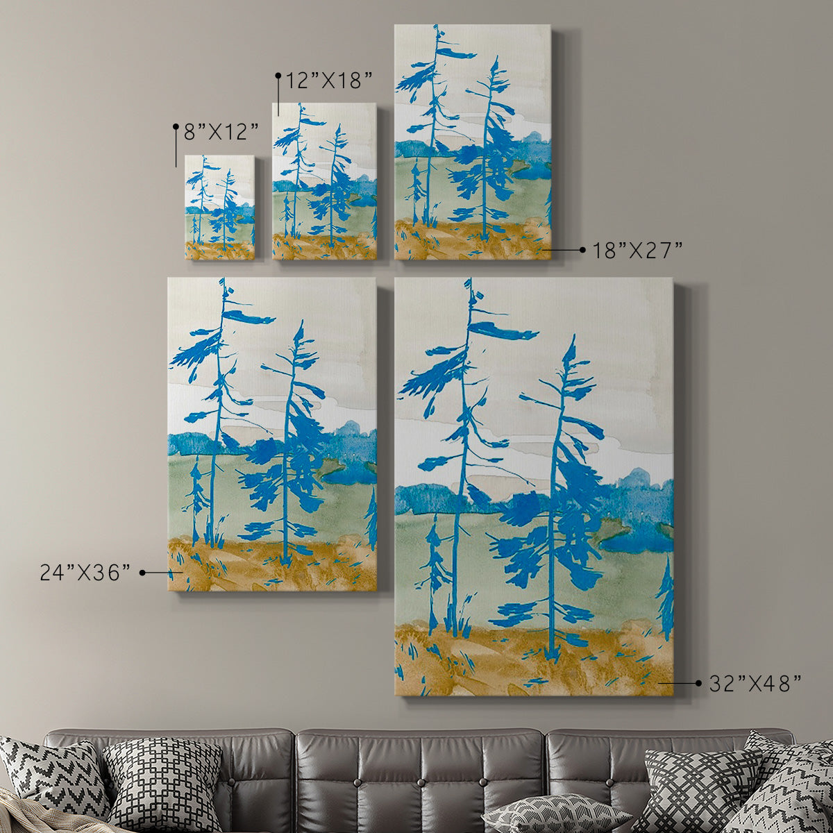 Cerulean Spruce I - Canvas Art Print