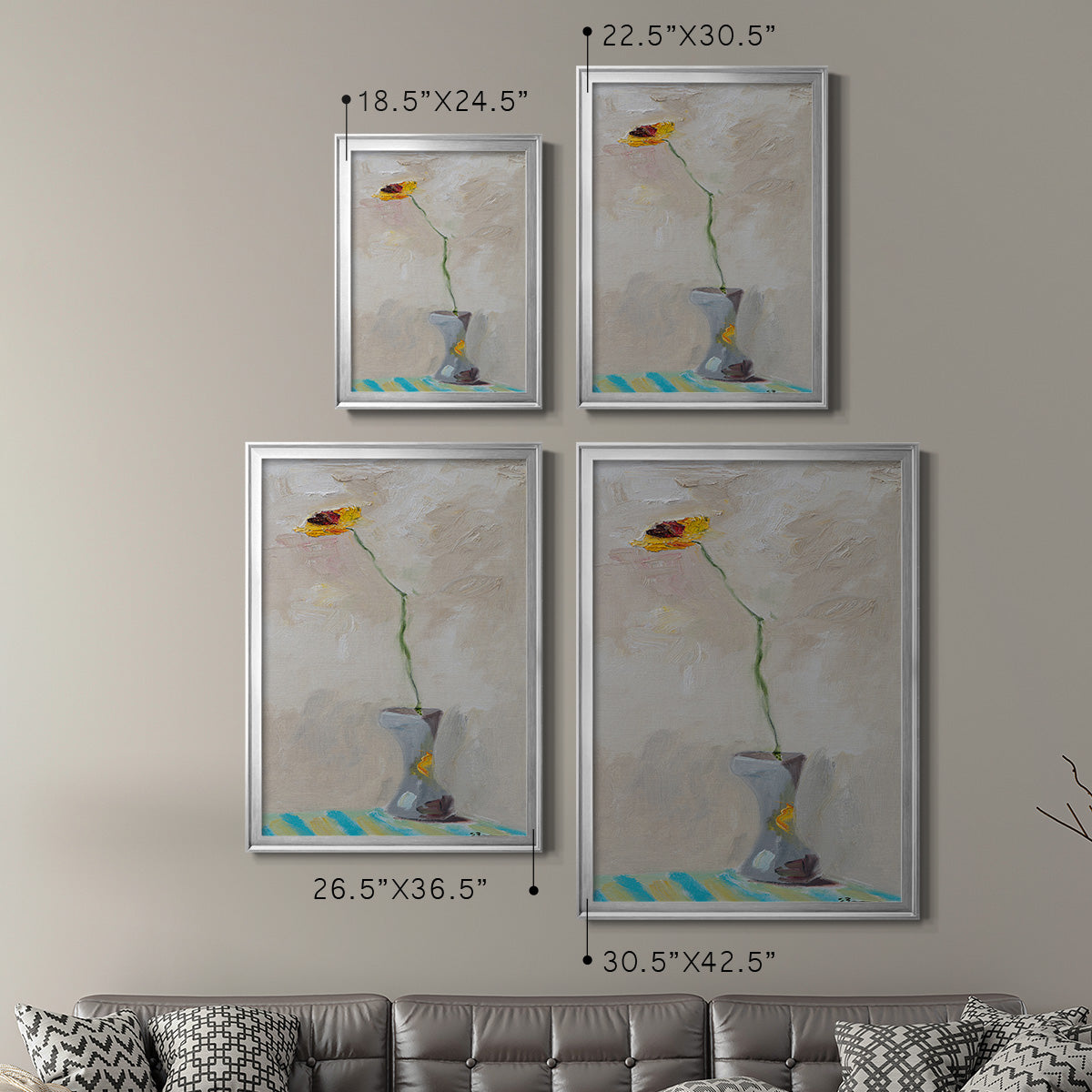Single & Ready to Mingle - Modern Framed Canvas Print