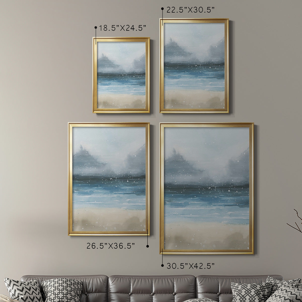 Stars and the Sea II - Modern Framed Canvas Print