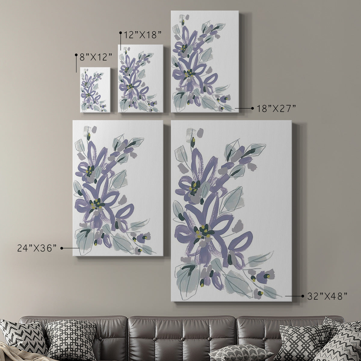 Periwinkle Patch I - Canvas Art Print