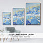 Sky Blue Beach - Framed Premium Gallery Wrapped Canvas L Frame - Ready to Hang