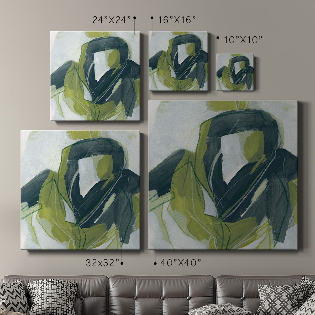 Verdigris Motion III - Canvas Art Print