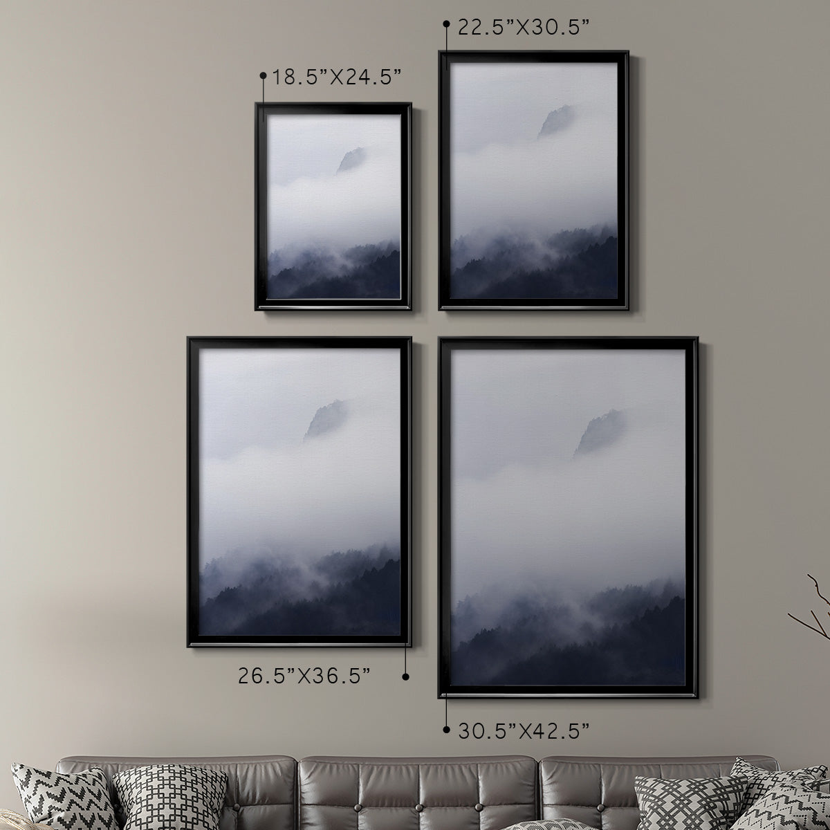 Above the Clouds - Modern Framed Canvas Print