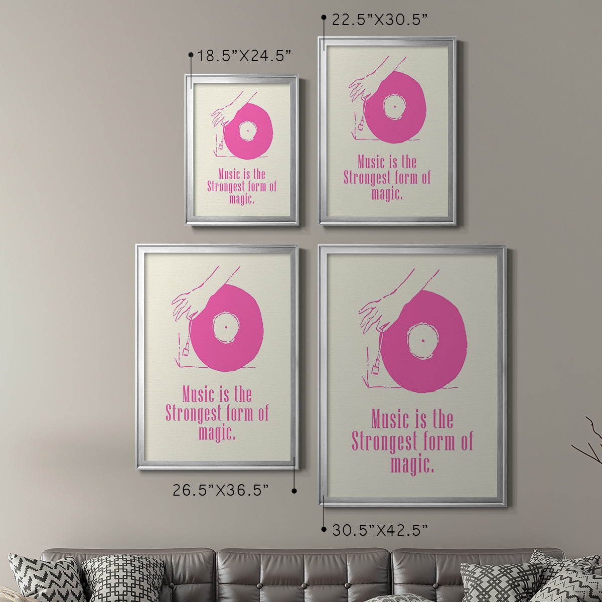Sweet Melody IV - Modern Framed Canvas Print