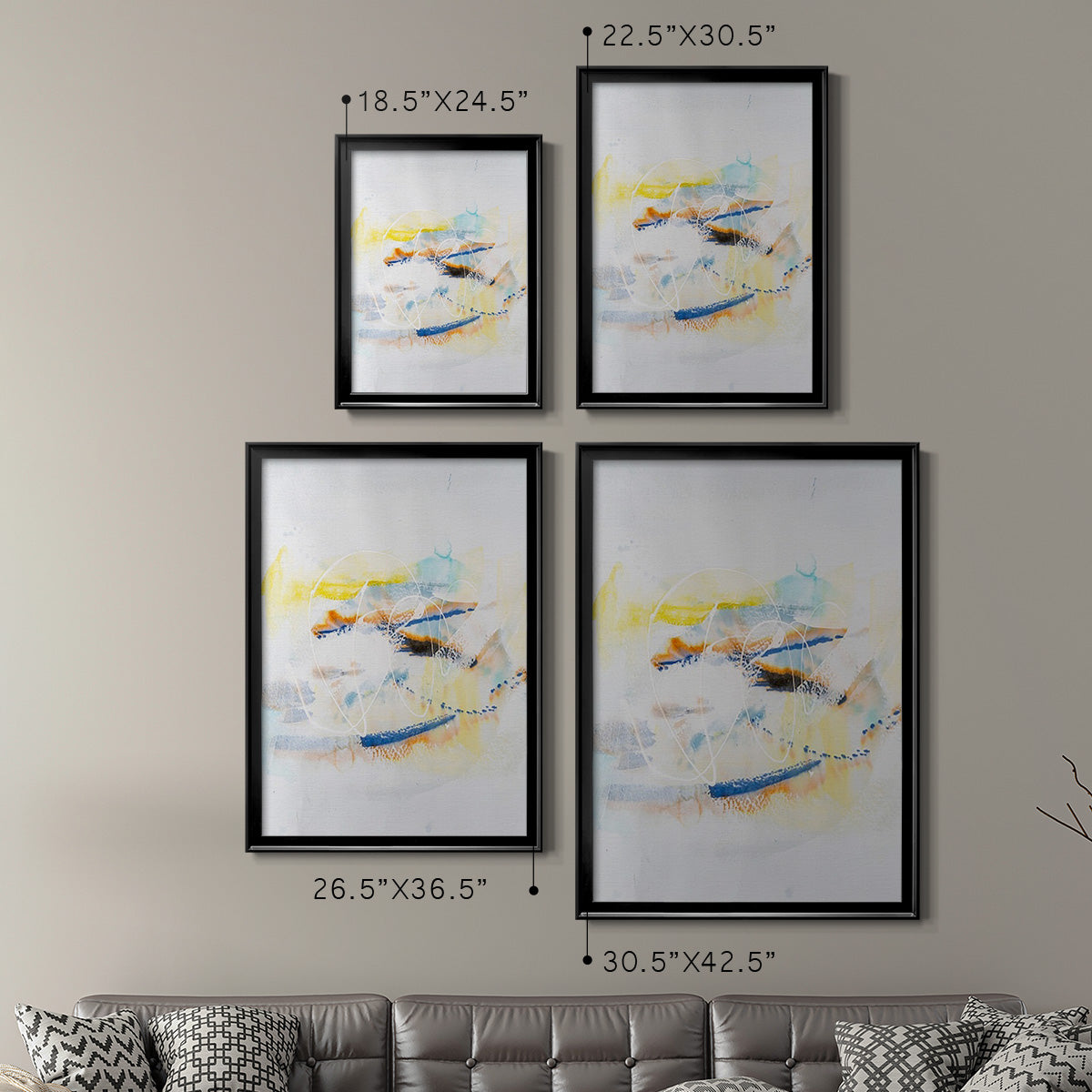 Spacial I - Modern Framed Canvas Print