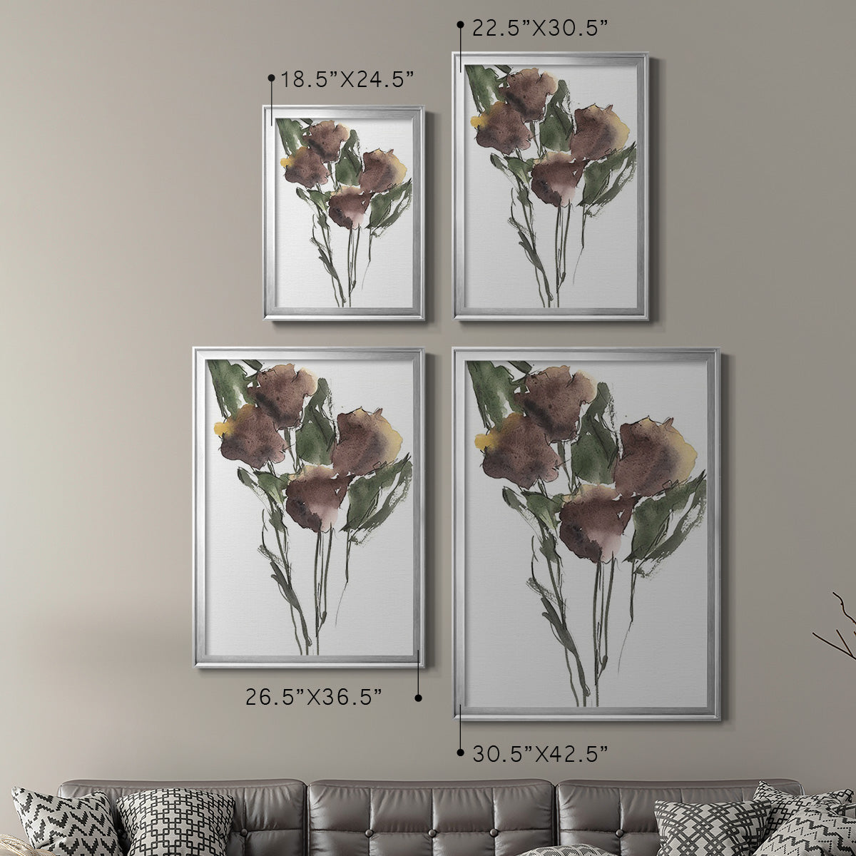 Growing Wild I - Modern Framed Canvas Print