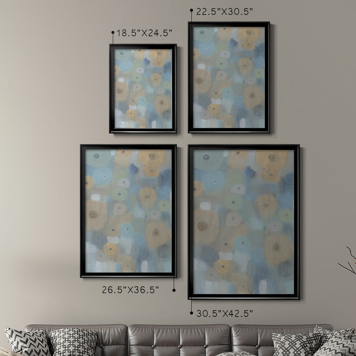 Spinning Wheels II - Modern Framed Canvas Print