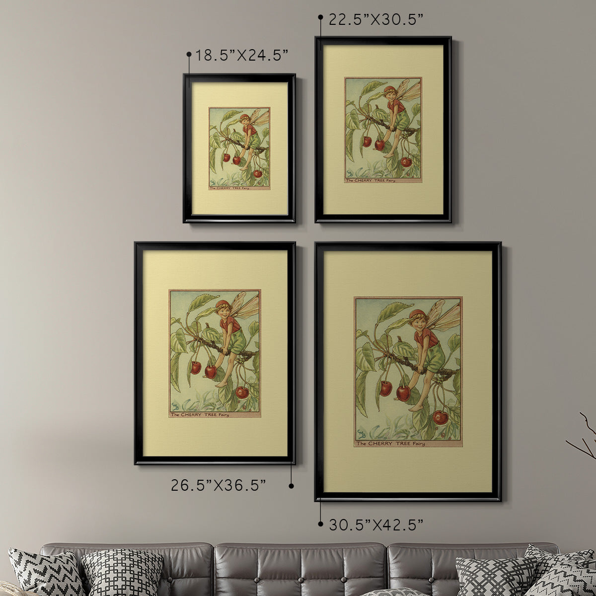 The Cherry Tree Fairy - Modern Framed Canvas Print