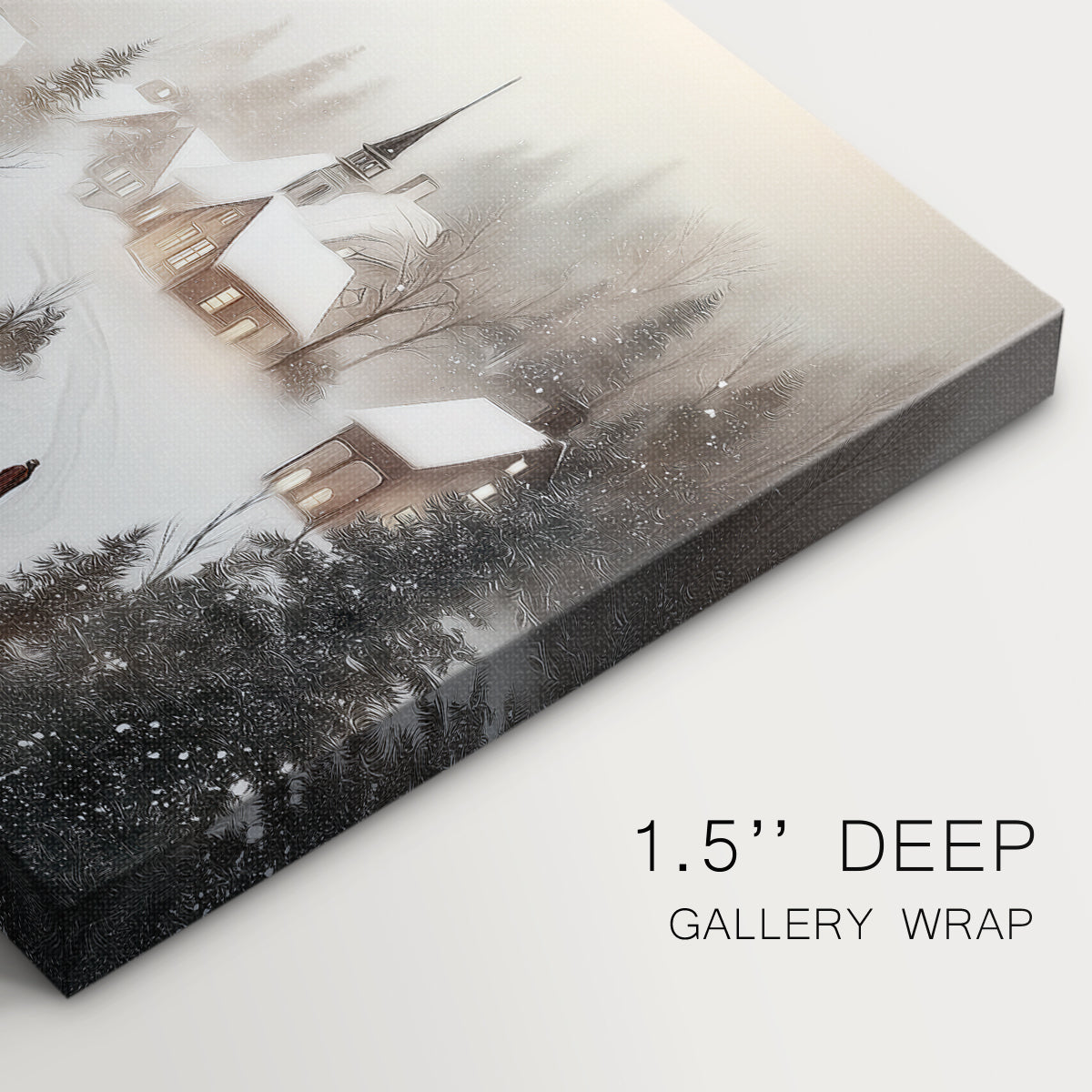 Golden Yule Promise - Canvas Art Print