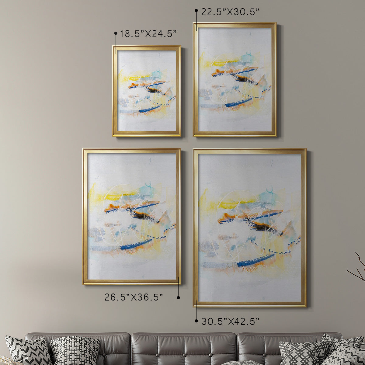 Spacial I - Modern Framed Canvas Print