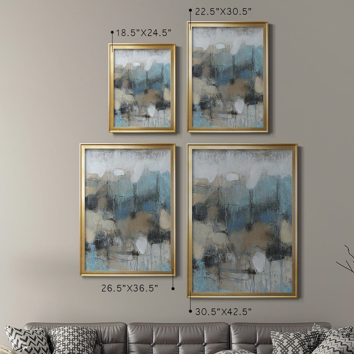 In the Moment II - Modern Framed Canvas Print