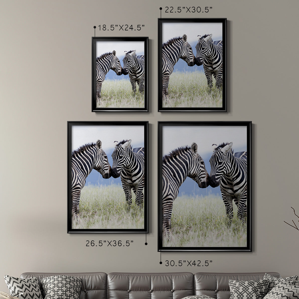 African Affection - Modern Framed Canvas Print