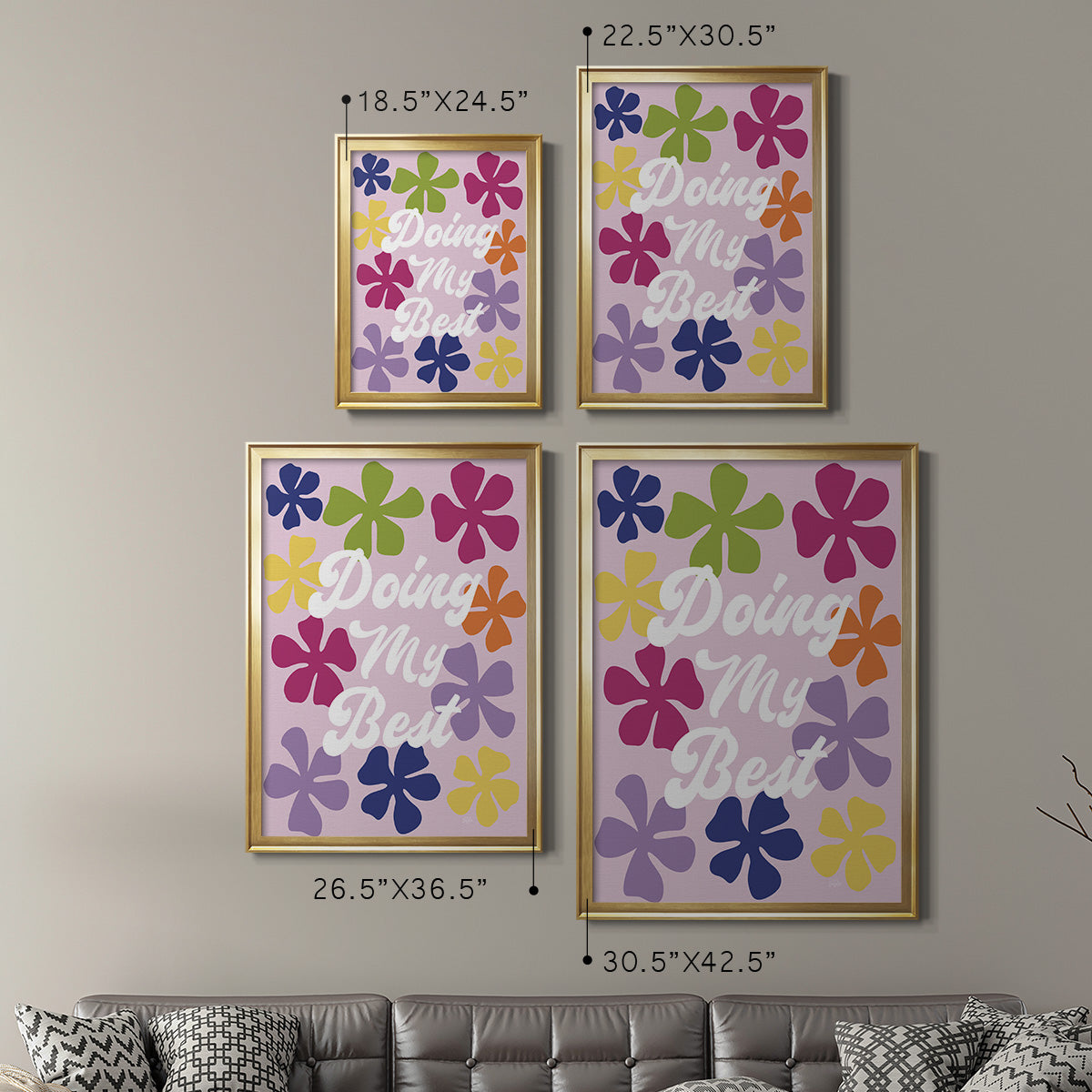Doing My Best - Modern Framed Canvas Print