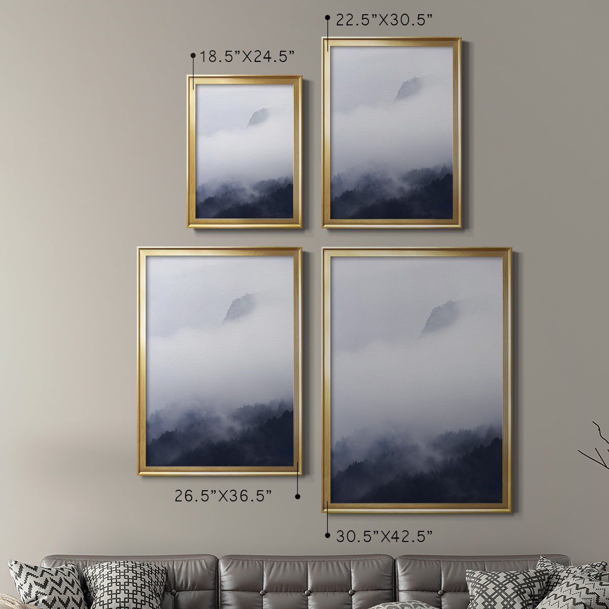 Above the Clouds - Modern Framed Canvas Print